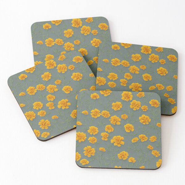 Item preview, Marigold Flower Pattern for October designed and sold by FamiliarPufferfish.