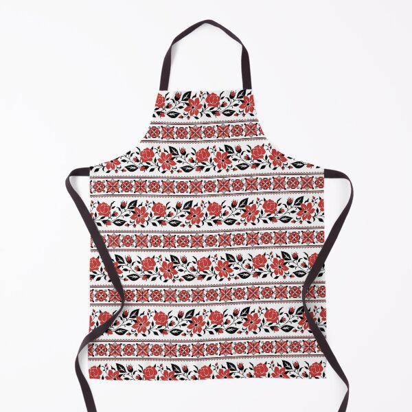 Vista previa del artículo con la obra «Estampado con rosa roja y malva inspirado en el bordado tradicional ucraniano», diseñado y vendido por lissantee.