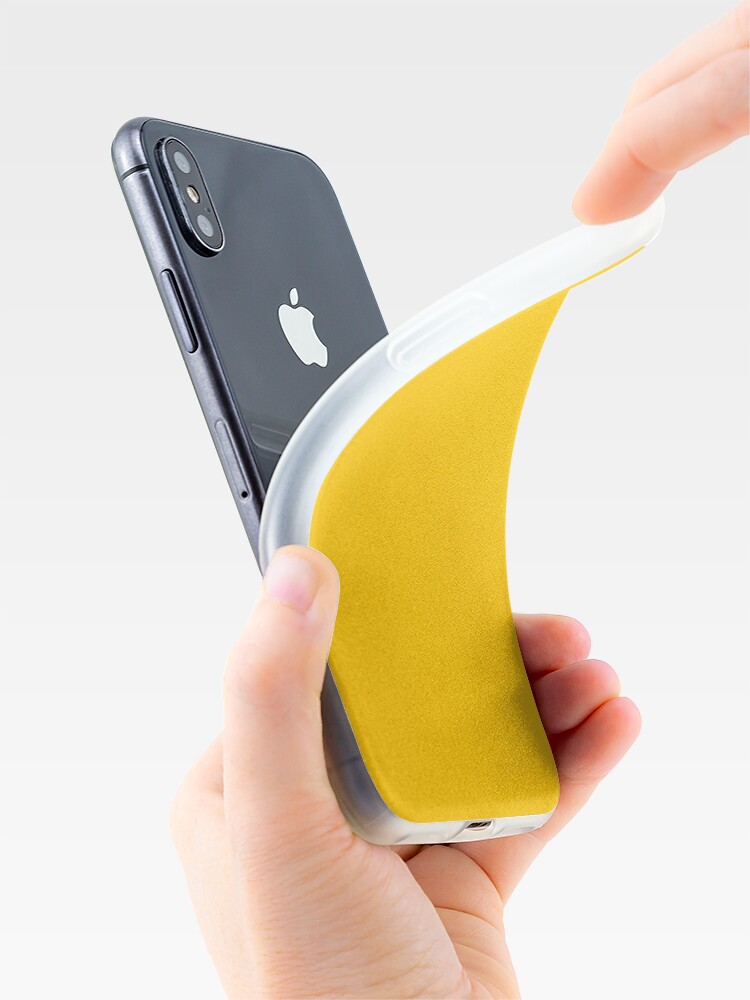 Alternative Ansicht von Gelbes Leder iPhone-Hülle & Cover