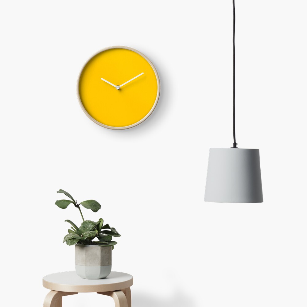 Yellow leather Clock
