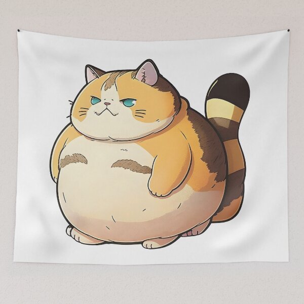 Item preview, Chubby Ginger Cat - Cartoon Kawaii Big Kitten designed and sold by JoshiexJames.
