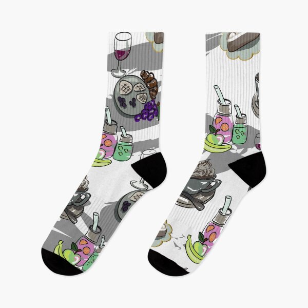 Item preview, Coffee and Food Pattern designed and sold by Printable-Cutie.
