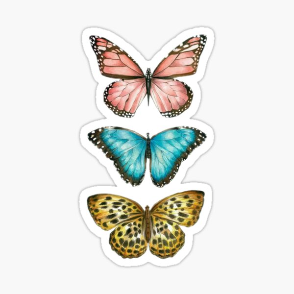 Butterflies Sticker For Sale By Yeehawboyy Redbubble 5160