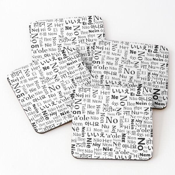 Item preview, Typography Pattern Multilingual Denial No Non Nein Nej designed and sold by humnoo.