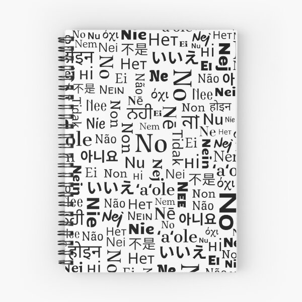 Item preview, Typography Pattern Multilingual Denial No Non Nein Nej designed and sold by humnoo.