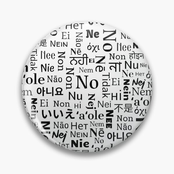Item preview, Typography Pattern Multilingual Denial No Non Nein Nej designed and sold by humnoo.