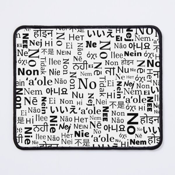 Item preview, Typography Pattern Multilingual Denial No Non Nein Nej designed and sold by humnoo.