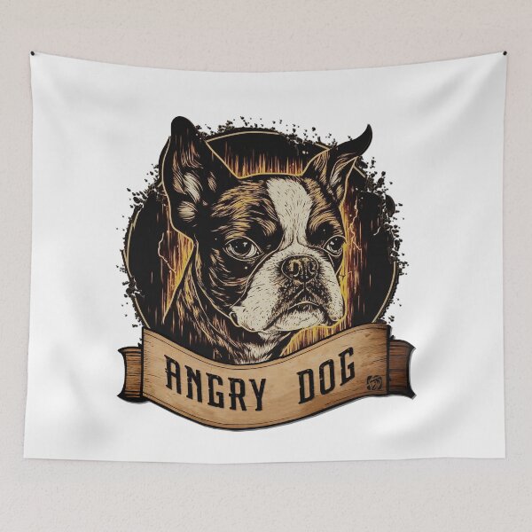 Item preview, Angry Dog: Boston Terrier designed and sold by BWstudios.