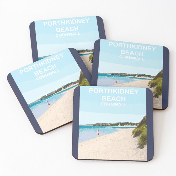Item preview, Porthkidney Hayle Cornwall. St Ives Bay. Cornish gift. Travel poster designed and sold by BarbaraGlebska.