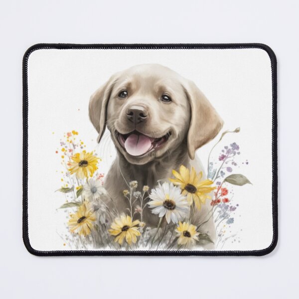 Item preview, Happy Baby Labrador with Flowers designed and sold by Barnissim.