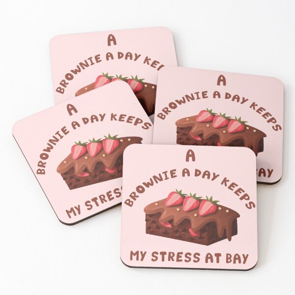 Item preview, A Brownie a day keeps my stress at bay - Funny Brownie Puns Sticker designed and sold by byFizCreative.