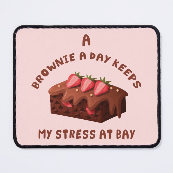 Item preview, A Brownie a day keeps my stress at bay - Funny Brownie Puns Sticker designed and sold by byFizCreative.