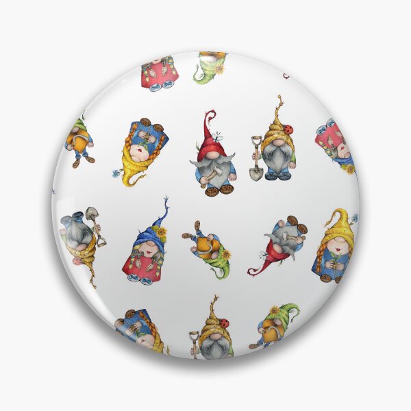 Item preview, Garden gnomes pattern for gardening lover gift funny designed and sold by Top-Bot.