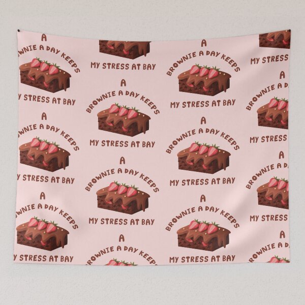 Item preview, A Brownie a day keeps my stress at bay - Funny Brownie Puns Sticker designed and sold by byFizCreative.