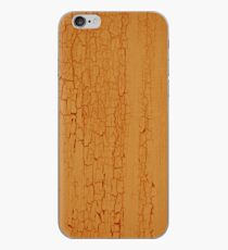 Yellow paint on wood background iPhone Case