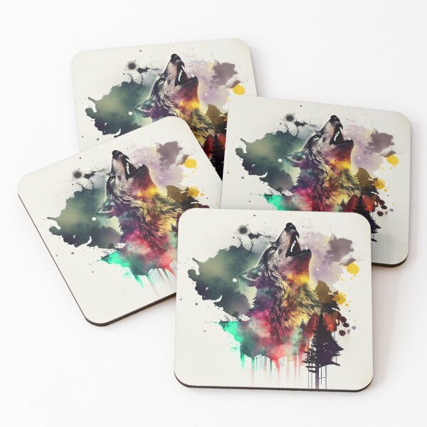 Item preview, Colorful Wolf Collection: Majestic Wolf Head Howling designed and sold by W I L O R F   . C O.