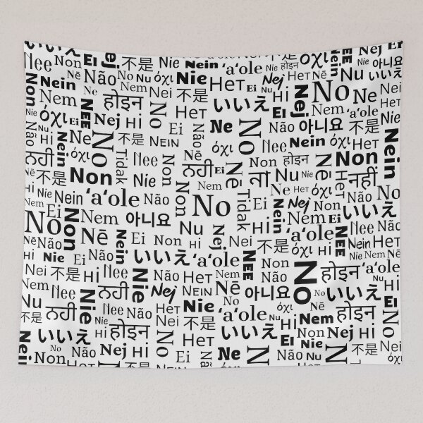 Item preview, Typography Pattern Multilingual Denial No Non Nein Nej designed and sold by humnoo.