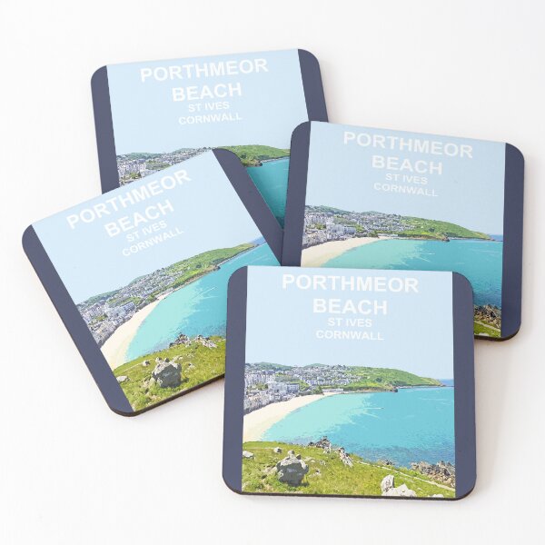 Item preview, Porthmeor St Ives Cornwall. Cornish gift. Travel poster designed and sold by BarbaraGlebska.
