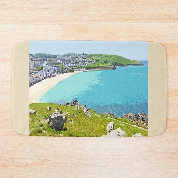 Item preview, Porthmeor St Ives Cornwall. Cornish gift. Travel poster designed and sold by BarbaraGlebska.