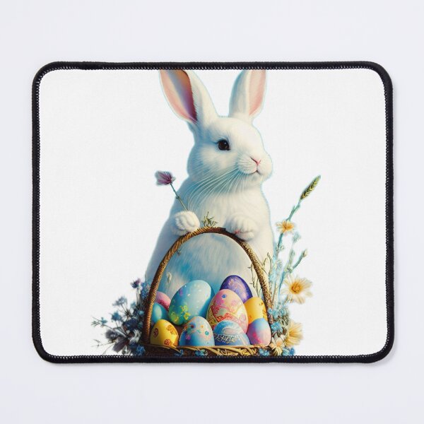 Item preview, Colorful Festive Easter Eggs Easter Bunny Spring Flowers Version 67 designed and sold by DreamingAwake1.