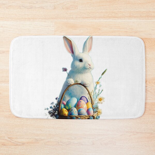 Item preview, Colorful Festive Easter Eggs Easter Bunny Spring Flowers Version 67 designed and sold by DreamingAwake1.