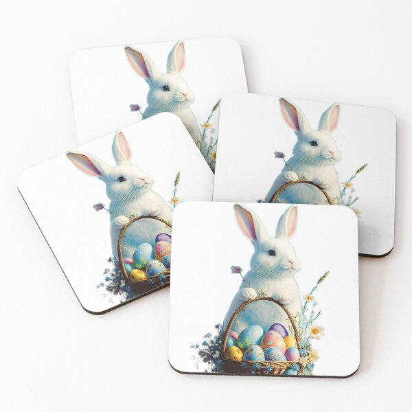 Item preview, Colorful Festive Easter Eggs Easter Bunny Spring Flowers Version 67 designed and sold by DreamingAwake1.