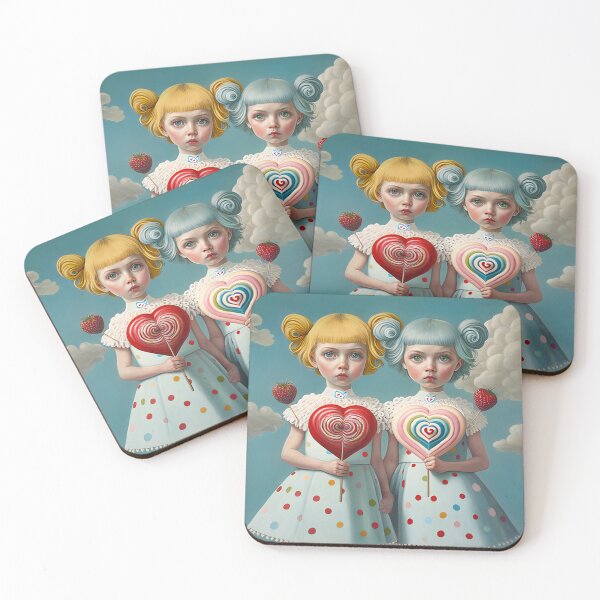 Item preview, Candy Girl, Valentine Candy Art, Lowbrow, Big Eye Girl, Double Trouble designed and sold by Art.Fusion.Studio.
