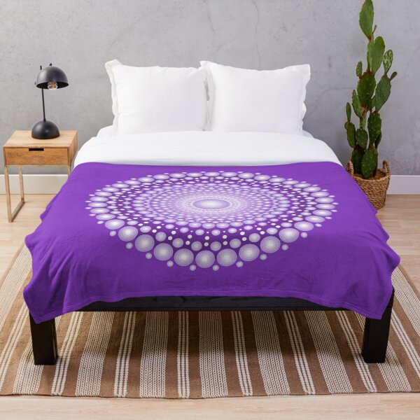 Item preview, Diseño de mandala punteado morado designed and sold by ColoreDots.