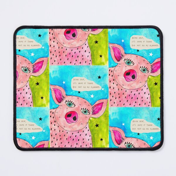 Item preview, Cute Pig Watercolor Illustration designed and sold by luxelle2k.