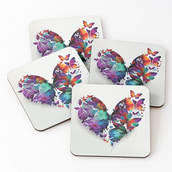 Item preview, Colorful Butterflies heart designed and sold by DGtaLrtcom.