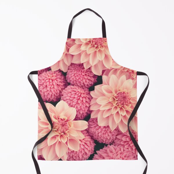 Item preview, Dalias rosas, patrón primaveral designed and sold by Edith Leyster.