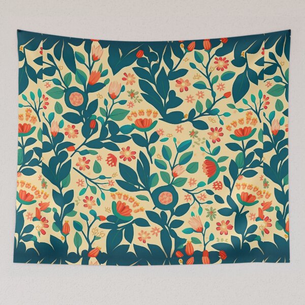 Item preview, Pattern of flowers, leaves and branches - light background designed and sold by FelpoStore.