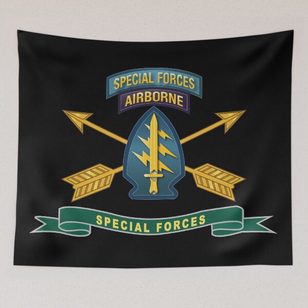 Item preview, Army - Special Forces - SSI w Tab - Br - Ribbon X 300 designed and sold by Military Insignia Products.