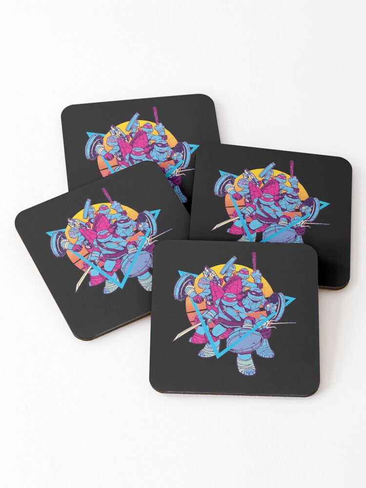 Thumbnail 1 of 5, Coasters (Set of 4), Ninja Turtles Name And Color  Awesome For Movie Fans designed and sold by RoderickFrancis.