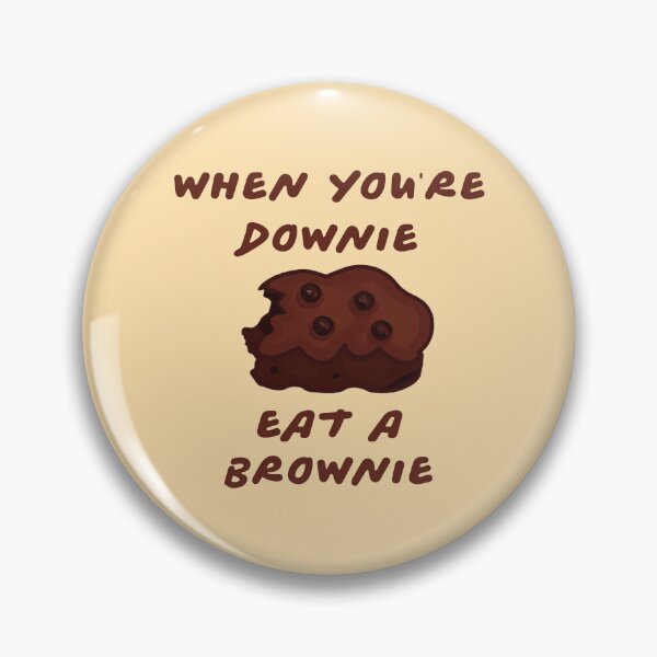 Item preview, When You are Downie eat a Brownie- Funny Brownie puns sticker designed and sold by byFizCreative.