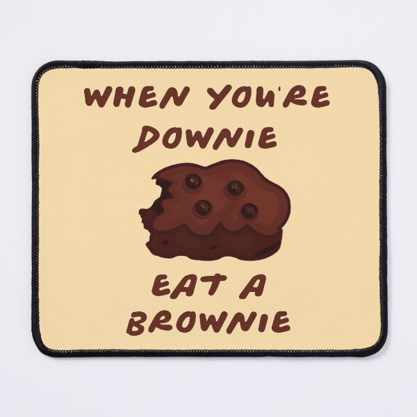 Item preview, When You are Downie eat a Brownie- Funny Brownie puns sticker designed and sold by byFizCreative.