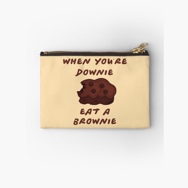 Item preview, When You are Downie eat a Brownie- Funny Brownie puns sticker designed and sold by byFizCreative.