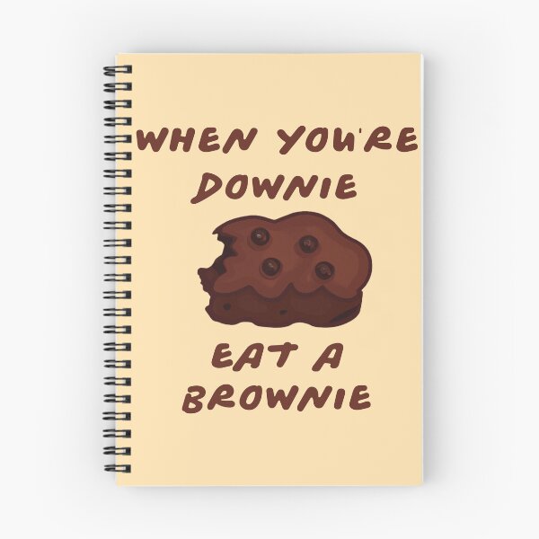 Item preview, When You are Downie eat a Brownie- Funny Brownie puns sticker designed and sold by byFizCreative.
