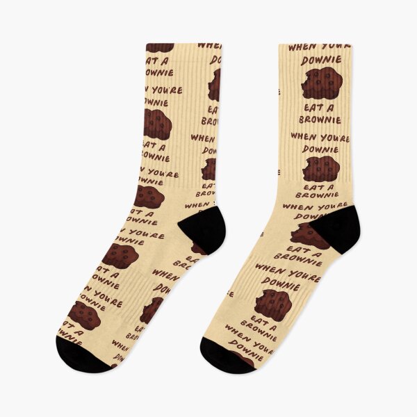 Item preview, When You are Downie eat a Brownie- Funny Brownie puns sticker designed and sold by byFizCreative.