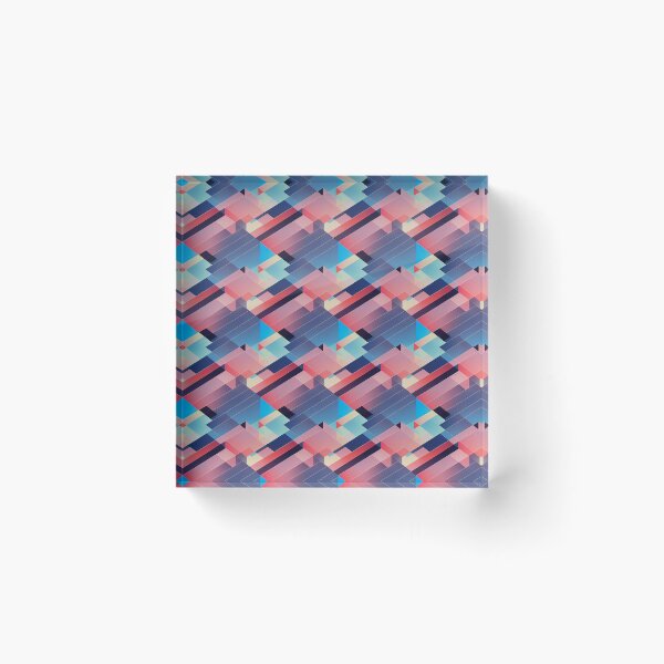 Artikelvorschau, Chillwave-Muster im Stil der 80er Jahre in Blau und Pink entworfen und verkauft von Fine Prints.