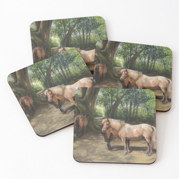 Item preview, Ponies Shading in a New Forest Copse designed and sold by Claire Kitcher.