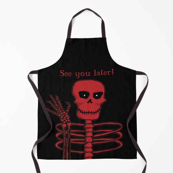 Item preview, Skeleton with piercing eyes waving  goodbye. designed and sold by Luggnagg.