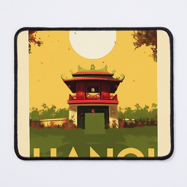 Item preview, Hanoi - Vintage Travel Poster designed and sold by Fab5Design.