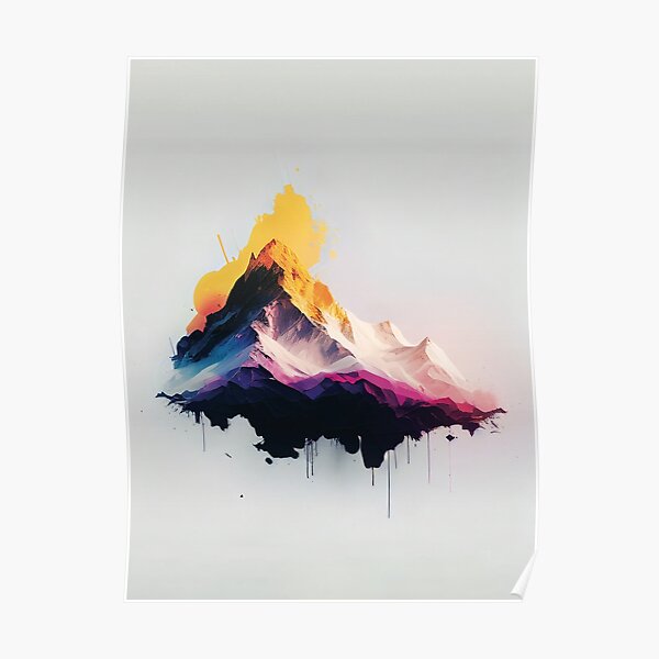 Mont-Blanc Pop Art Poster