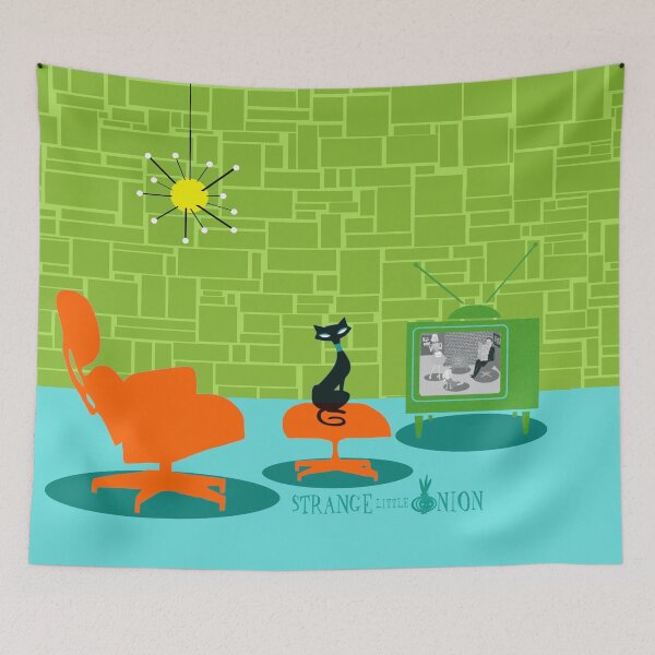 Item preview, Retro Space Age Kitty designed and sold by StrangeLilOnion.