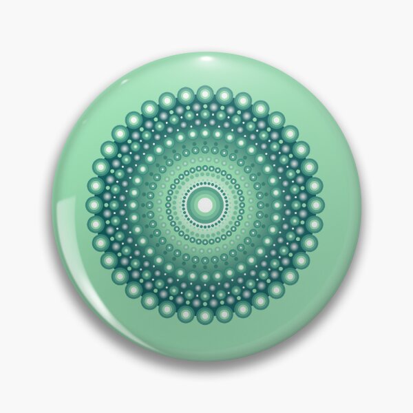 Item preview, Green dotted mandala design designed and sold by ColoreDots.