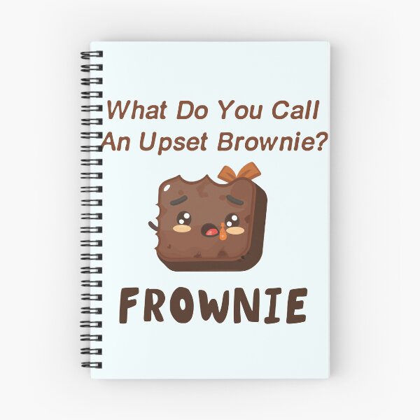 Item preview, What do you call an upset Brownie? Frownie  - Funny Brownie Puns Sticker designed and sold by byFizCreative.
