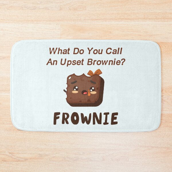 Item preview, What do you call an upset Brownie? Frownie  - Funny Brownie Puns Sticker designed and sold by byFizCreative.
