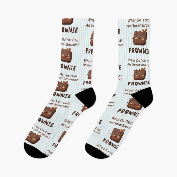 Item preview, What do you call an upset Brownie? Frownie  - Funny Brownie Puns Sticker designed and sold by byFizCreative.