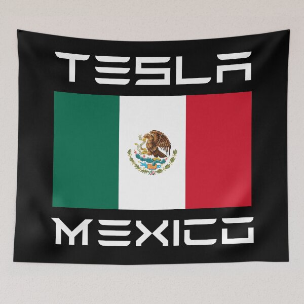 Item preview, Tesla Mexico - Mexican Flag with TESLA designed and sold by WigOutlet.